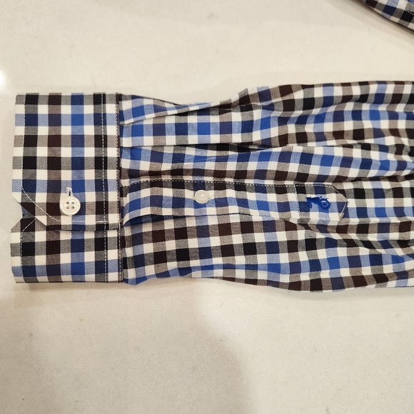 Moods Of Norway Shirt Mens XXL Blue Check Gingham Long Sleeve 100% Cotton - Picture 4 of 11